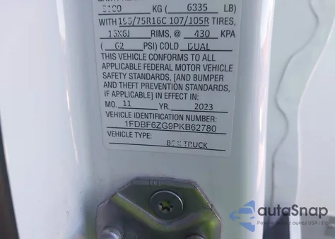 2023 Ford Transit-350 Cab from USA, damaged, VIN 1FDBF6ZG9PKB62780